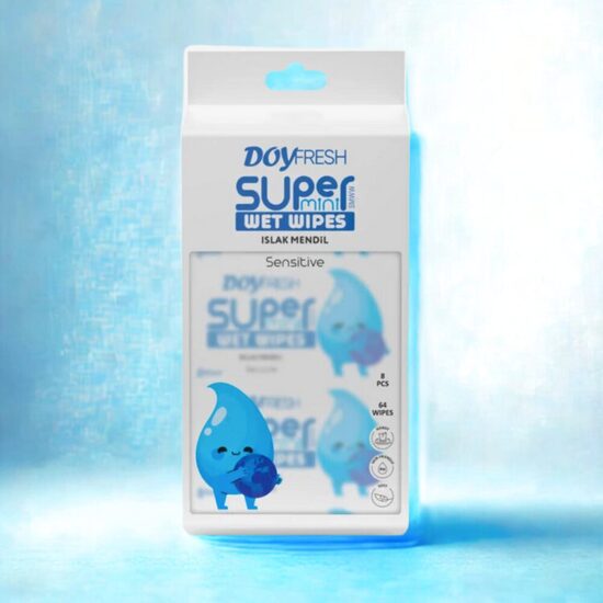 DOYFRESH mitrās salvetītes "On the go" 8 iepakojumi, katrā 8 salvetes